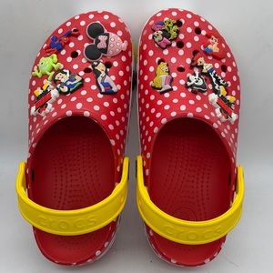Crocs Kid’s Disney Clog, Minnie Mouse shoes, red/ yellow, size 3